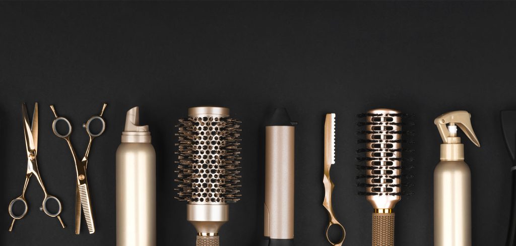 Hair salon and barber vintage. Hair Studios. Beauty woman getting haircut by hairdresser at barbershop hairstudios. Barber shop. Great time at barbershop