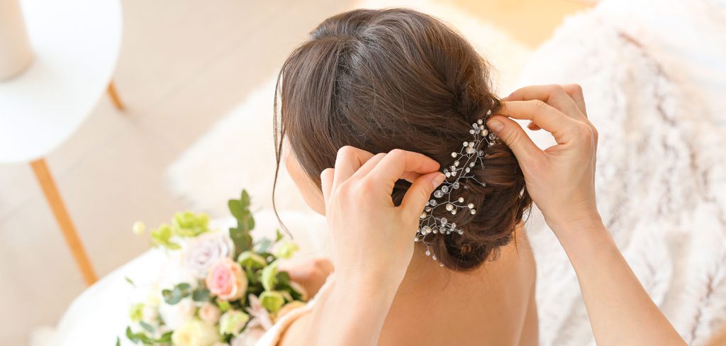 Hair salon and barber vintage. Hair Studios. Beauty woman getting haircut by hairdresser at barbershop hairstudios. Barber shop. Great time at barbershop